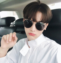 Retro personality sunglasses female couple with polarized sun glasses street shot anti-ultraviolet shade driving mens glasses