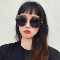 Retro Korean version of Big Frame polarized sunglasses female tide big face sunshade fashion street shoot holiday temperament Joker sunglasses