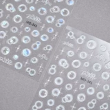 Фэнтезийная вода пузырьковая желе раковина световые ногти наклейка с рельеф