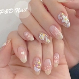 Наклейки для ногтей, накладные ногти, окрашенная весенняя милая наклейка в форме цветка для ногтей, в цветочек