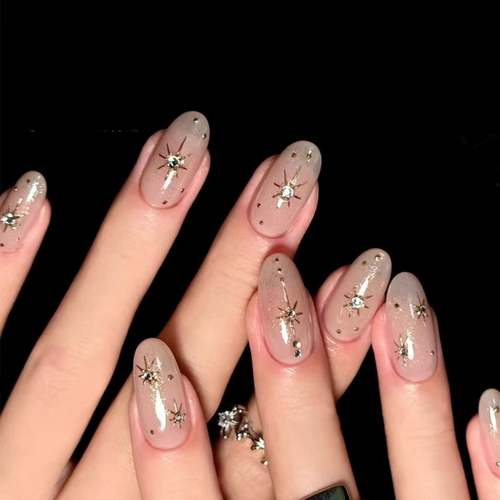 Наклейки для ногтей, серебряные накладные ногти, клейкая наклейка для ногтей, декор, популярно в интернете, 2 карат