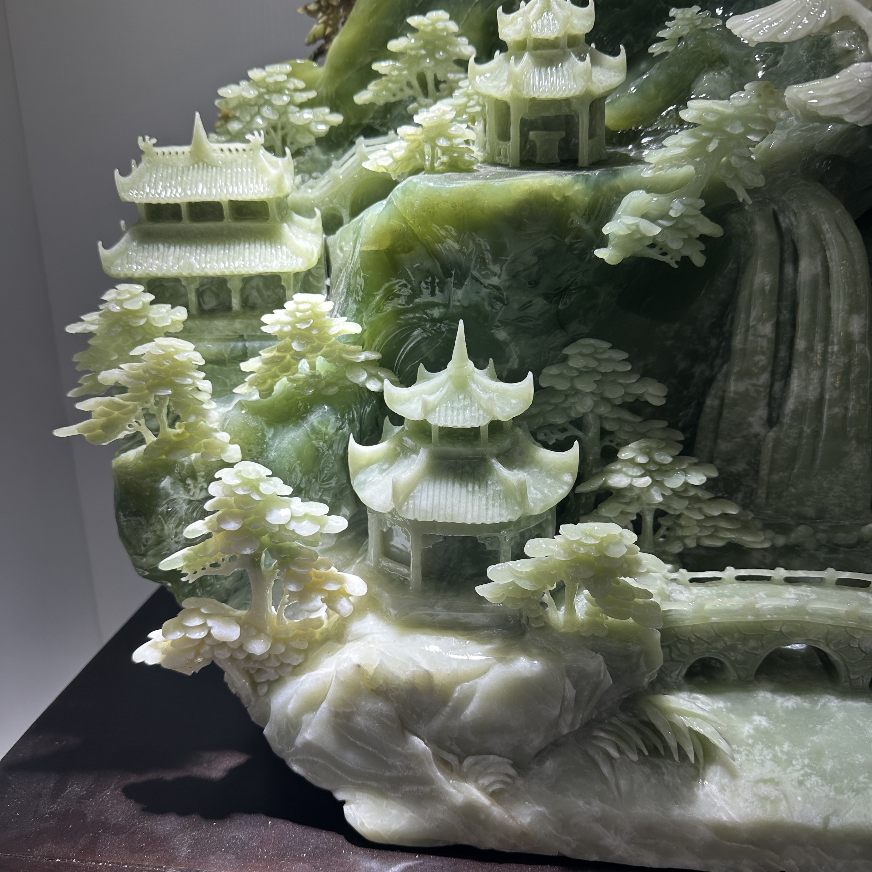 中国玉 山水 自然風景の天然石彫刻 中国製 石彫 山水風景 置物 天然石 彫刻 古民家 飾り - メルカリ