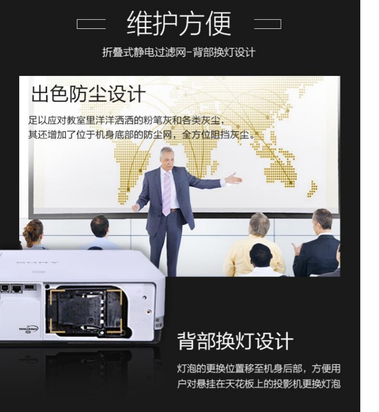Máy chiếu Sony Sony VPL-EX575 HD đào tạo văn phòng thương mại giảng dạy máy chiếu wifi không dây 1080P - Máy chiếu
