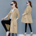 phụ nữ áo Windcoat 2020 mùa xuân và mùa thu Hàn Quốc phiên bản mới của những bộ quần áo dài eo-chiều dài cơ thể đeo trên thủy triều áo mỏng 