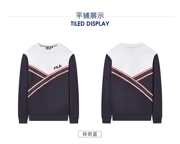 PHIM FUSION Áo len nam Fila 2018 mùa đông mới thể thao thư giản dị khâu áo len nam - Thể thao lông cừu / jumper áo hoodie form rộng nam