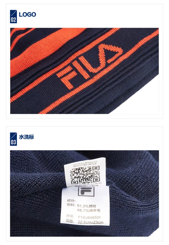 FILA Fila hat unisex 2018 mùa đông mới thể thao thư thường đan mũ tròn ấm áp