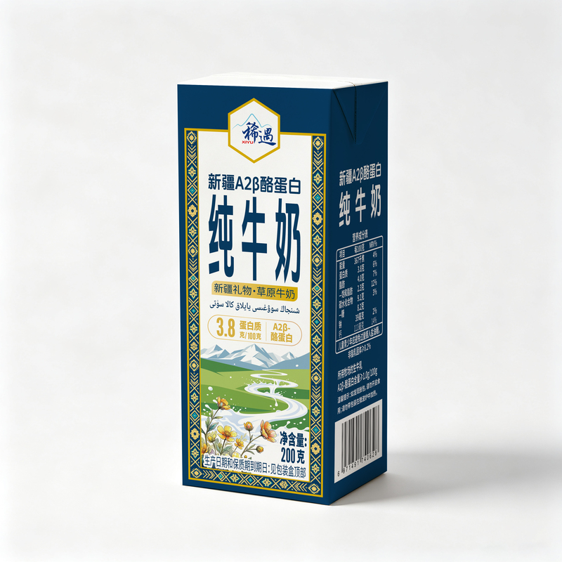 Rarely Found Xinjiang A2Β Casein Pure Milk 200ml*20 Boxes of Nutritional Whole Milk for Students, Children, and the Elderly