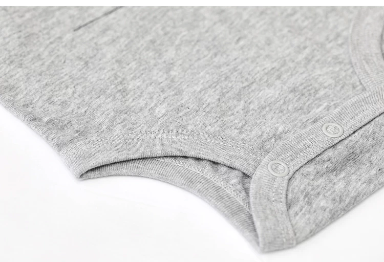 RYSON babyiesies cotton mùa hè siêu mỏng túi màu xám chữ NYC quần áo trẻ sơ sinh romper - Áo liền quần bộ khủng long bé trai