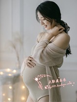 978 Japanese Department of Pregnant Woman Photos Photography of Authentic Clothing Rental Movie for conjoined gestation Grand tummy Mummy Knitted Clothes