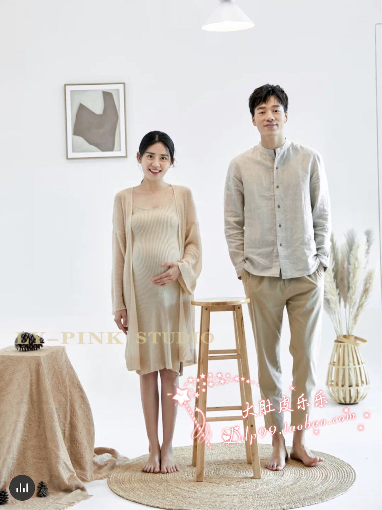 810 new Korean fashion pregnant woman big belly art photo couple couple home style photo studio photo theme clothing