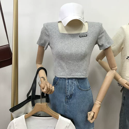 Летняя футболка, коллекция 2021, короткий рукав, свободный прямой крой