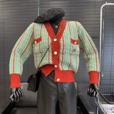 Осенний свитер, кардиган, трикотажный лонгслив, V-образный вырез