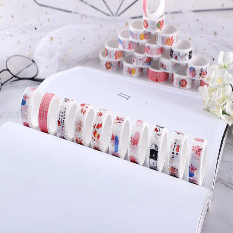 Washi tape hand account with sticker DIY girl heart cute little fresh Washi tape diary border sticker