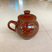 Old-fashioned oil salt jar with pig oil tank ceramic oil tank seasoning tank kitchen household high temperature resistant chili oil