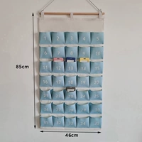 Синяя сумка для карточек без рисунка, 35 карманов.