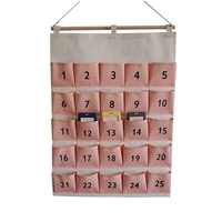 Розовая сумка для карточек с 25 карманами без печати