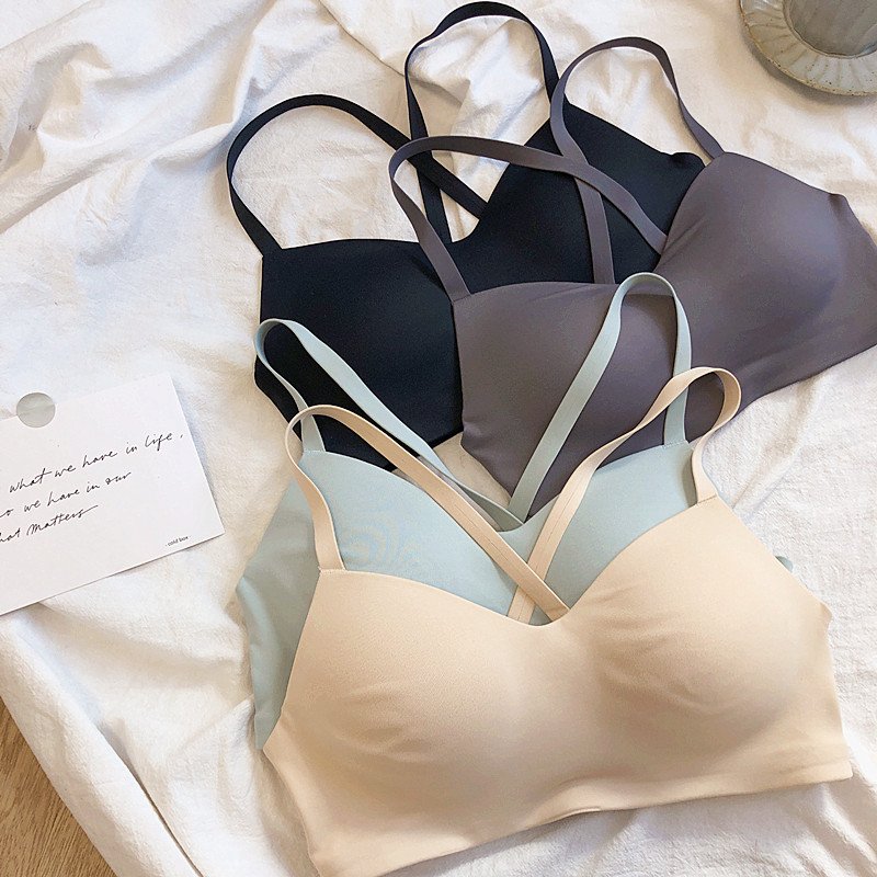 Manifin bra modal beauty back sports seamless vest yoga bra underwear no steel ring thin gathering