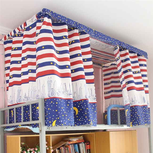 Giường ngủ bóng râm bụi thở manti nội trú bedspread trên rèm cửa giường con đơn nữ sinh rèm cửa ký túc xá - Bed Skirts & Valances rèm ngủ