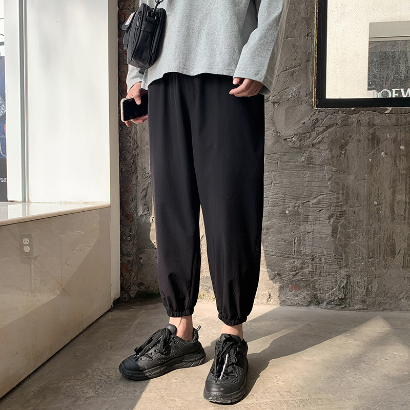 Find Old Summer Thin Pants Pants Male Casual Pants Trendy Handsome Pants Loose Sport Small Feet 90% Harynpants-Taobao