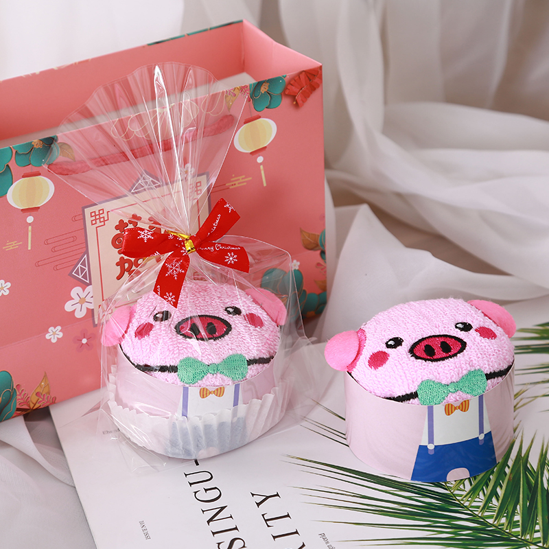 Hội nghị thường niên Vanilla núi quà tặng sáng tạo bánh khăn lợn con vườn ươm mới phim hoạt hình động vật khăn những món quà nhỏ - Khăn tắm / áo choàng tắm khăn tắm hàn quốc giá rẻ