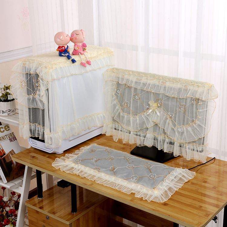 LCD máy tính che bụi vải năm mảnh máy tính để bàn máy tính bụi che màn hình - Bảo vệ bụi áo khoác điều hòa