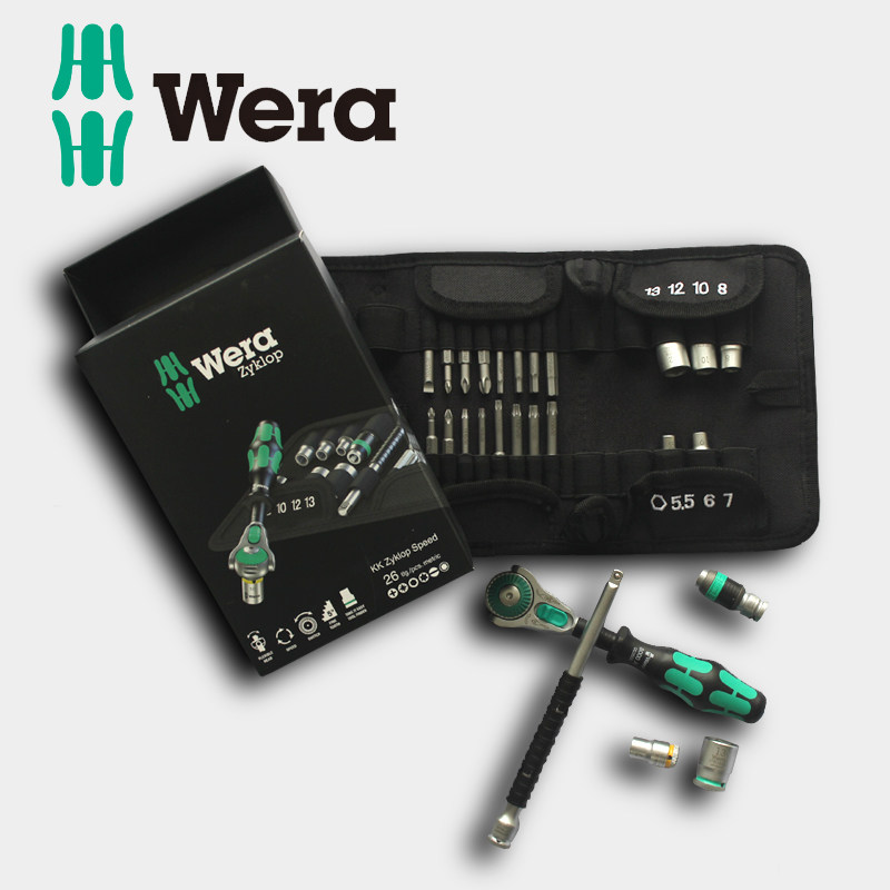 Wera Vera KK Zyklop Speed 8000A 1 4-inch Ratch Wrench 26-piece suite