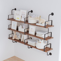 Wall-lined shelf Shelves Solid Wood Wall-mounted Shelf Multilayer Containing Shelf Hanging Wall Partition Flower Racks Load Bearing Strong