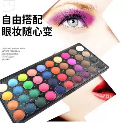Shiny eye shadow pearlescent matte multi-color eyeshadow plate photo studio makeup artist beautician COS stage smoky makeup