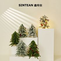Mini Christmas tree tied upside down simulated Nobel pine 40CM small tree desktop ornament