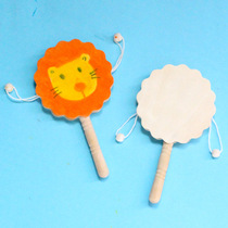 White rattle Kindergarten children handmade diy creative art materials painting graffiti painting