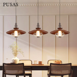 Puseis French Retro Restaurant Chandelier, Mid-Century Style Bar Counter, Simple 2026 New Model, High-End Glass Lighting Fixtures