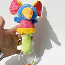Elephant hand grab stick pinched baby hand bell toy plush comfort toy 6-12 months puzzle early education