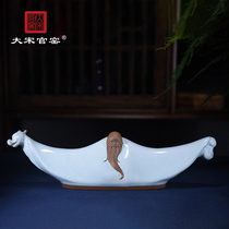 Dasongguan kiln Jun porcelain Yuzhou kiln change ornaments gifts living room home office crafts gifts Fushou Pen Holder