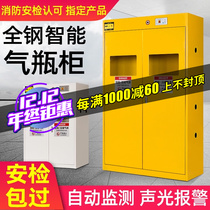All-steel explosion-proof gas bottle cabinet safety cabinet oxygen acetylene cylinder storage cabinet laboratory gas double bottle gas tank cabinet