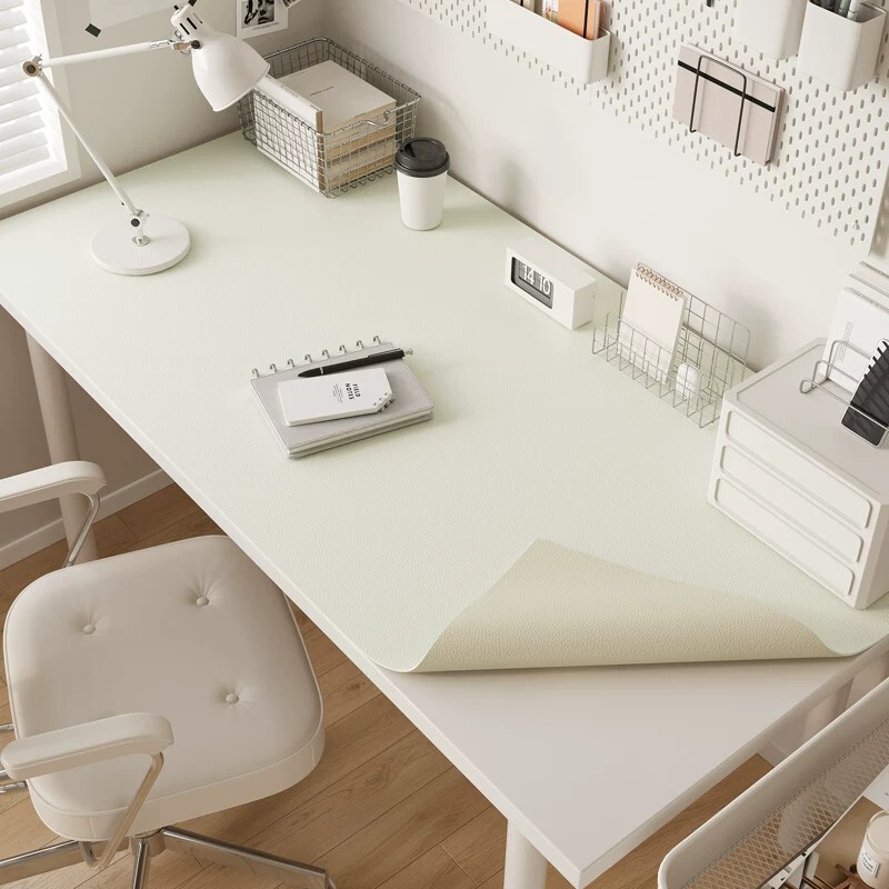 German White Desk Mat, Free-Cutting, Girls' Study Tablecloth, Student Dormitory Waterproof Desktop Anti-Stain Protective Mat German White Desk Mat, Free-Cutting, Girls' Study Tablecloth, Student Dormitory Waterproof Desktop Anti-Stain Protective Mat