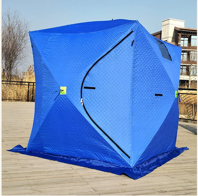 Lều câu cá mùa đông cộng với bông dày băng câu cá lều gió mùa đông lạnh băng câu cá ngoài trời ấm 3-4 tốc độ mở - Lều / mái hiên / phụ kiện lều