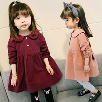 Girls dress spring girl baby 8 months 0 - 1 2 3 3 4 6 years old girl long sleeved dress spring and autumn