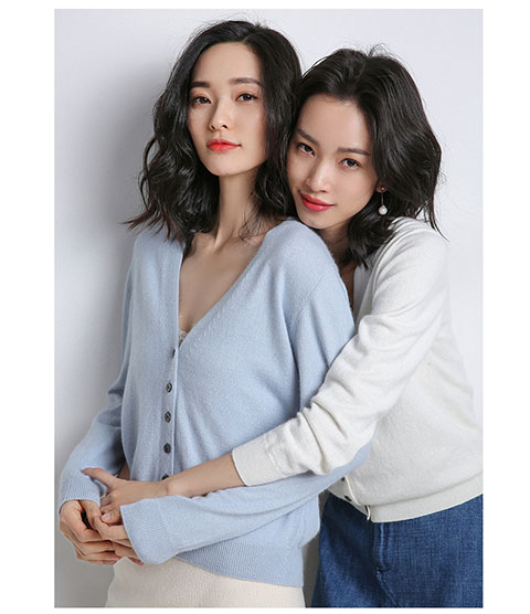 Áo len dệt kim dài tay mùa xuân 2019 cổ chữ V của phụ nữ mỏng mảnh áo len lười gió ngắn đoạn ngắn áo len đáy cỡ lớn - Đan Cardigan quần áo nữ