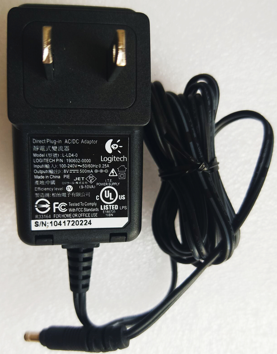 500mA Rotech Wireless Keyboard Slide Mouse MX5500 MX1000 Power supply adapter charger 8v0 5a