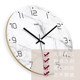 Modern simple imitation marble clock living room wall clock creative Nordic silent personalized bedroom decoration clock