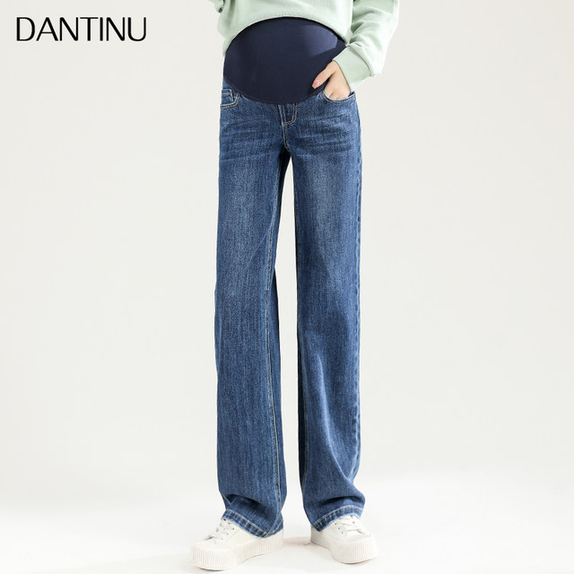 Dantino Maternity Jeans Spring Outerwear Trousers Spring and Autumn Narrow Straight Large Size Extended Floor-Mopping Wide Leg Pants