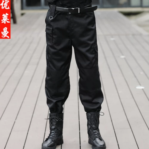 Черные осенние демисезонные штаны, флисовый износостойкий летний комбинезон, увеличенная толщина