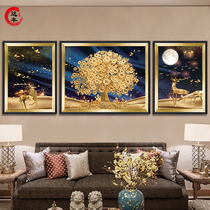 American decorative painting living room sofa background wall light luxury hanging painting modern simple atmosphere European wall painting with frame mural