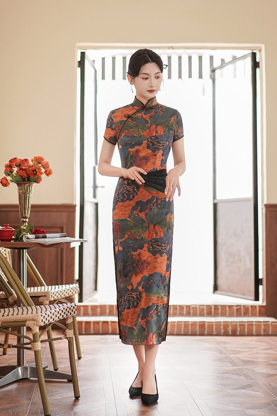 Chinese traditional dress cheongsam2025春夏新款旗袍長裙女裝|旗袍|ETMall東森購物網