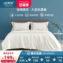 Jialis quilt Spring and Autumn soybean fiber quilt 100 cotton cotton single double bed quilt Spring and autumn antibacterial quilt core