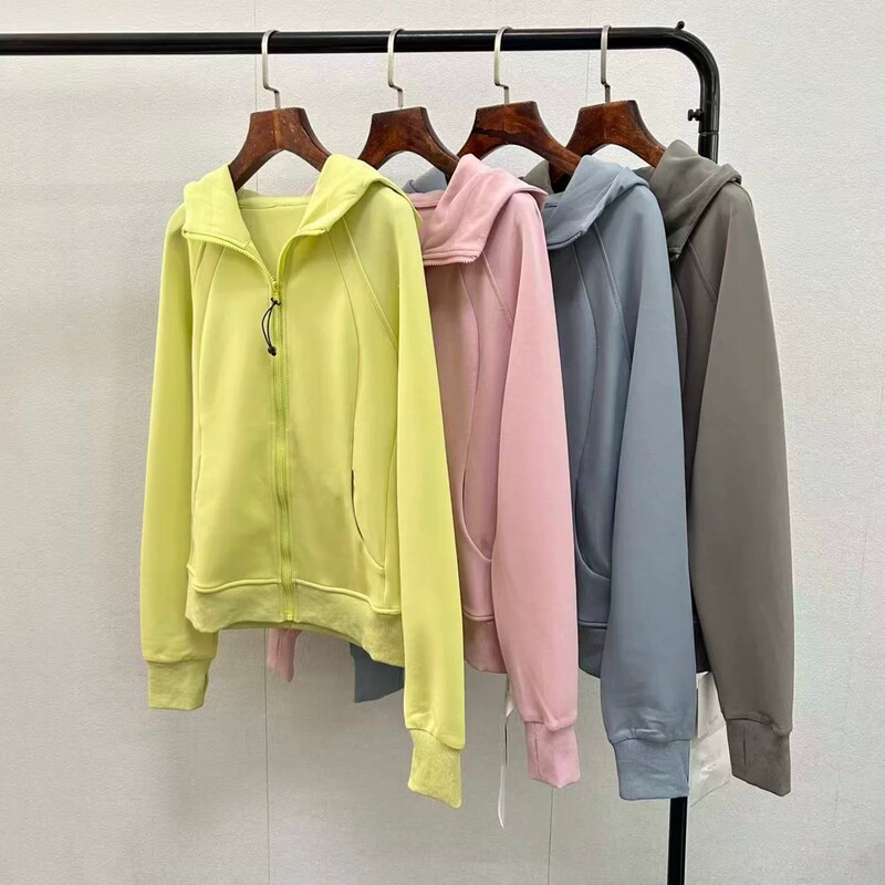 Clearance Hooded Sports Jacket Thumb Hole Slim Fit Yoga Jacket L0722 Clearance Hooded Sports Jacket Thumb Hole Slim Fit Yoga Jacket L0722