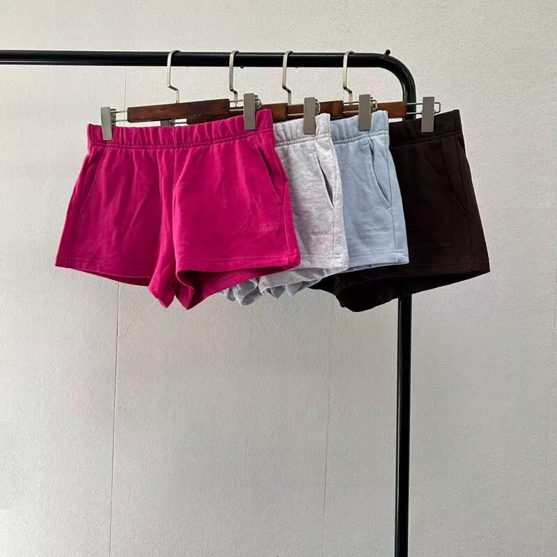 Ga Summer 75% Cotton Terry Sports Shorts for Women Casual Versatile Home Fitness Pants 0425