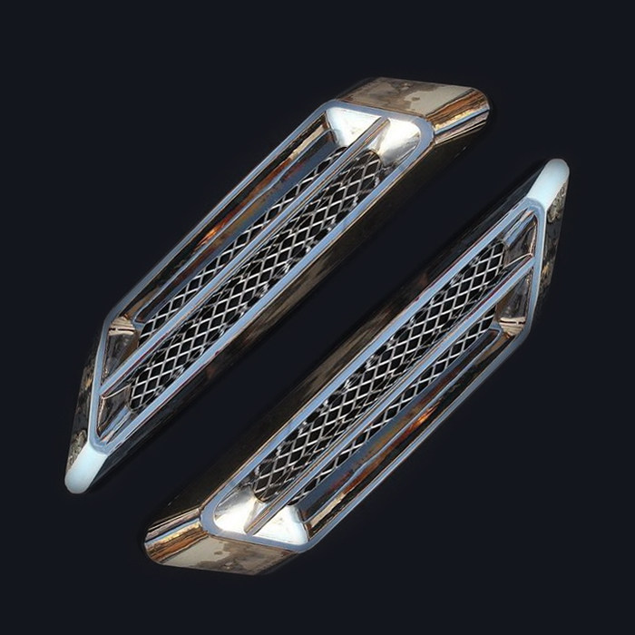 Car accessories modified stickers decorative side fake wind net device shark gills gills car body engine hood air outlet