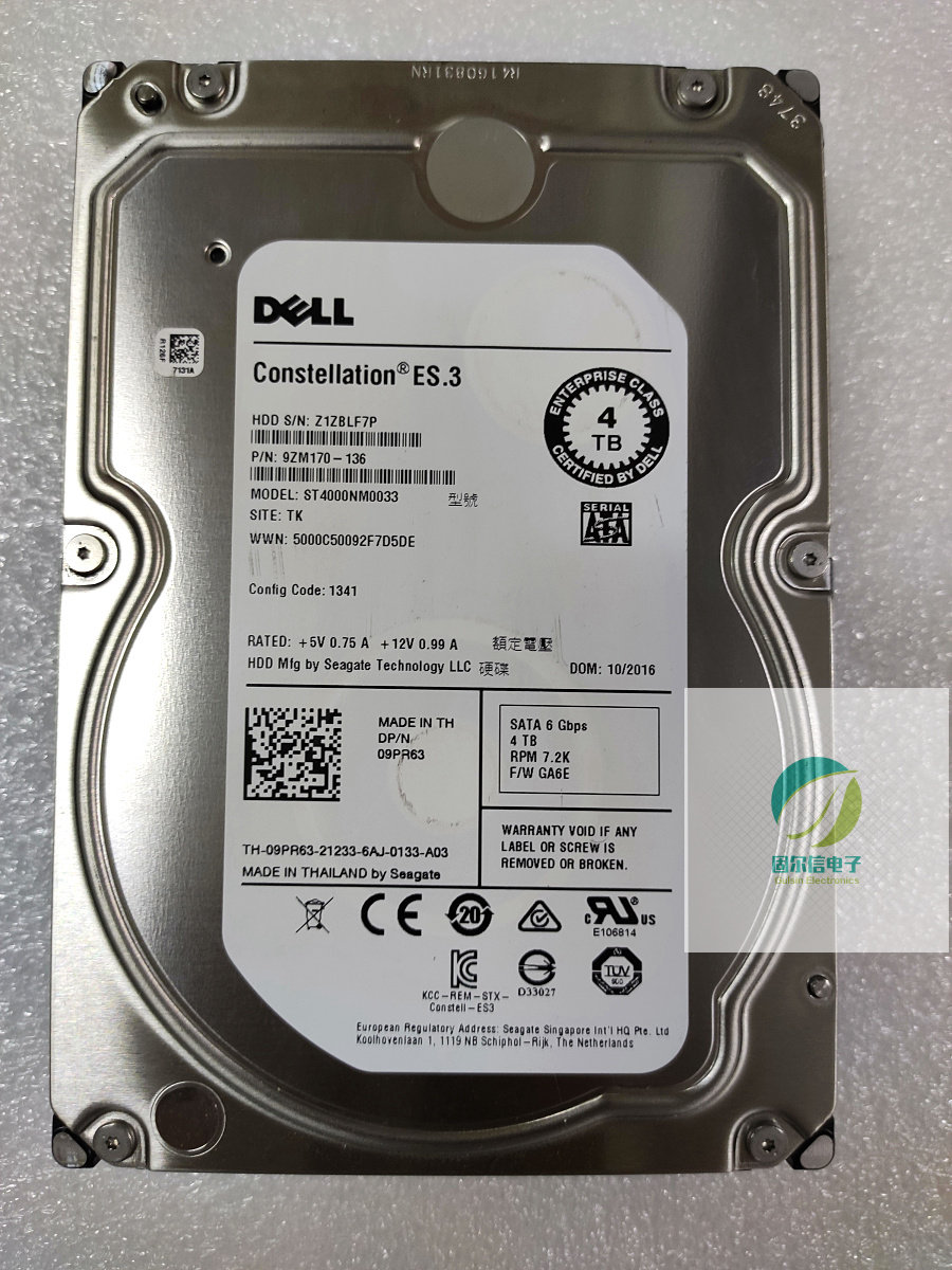 DELL 9PR63 4TB 7 2K 4T 6gb 3 5 SATA hard drive ST4000NM0033 09PR63