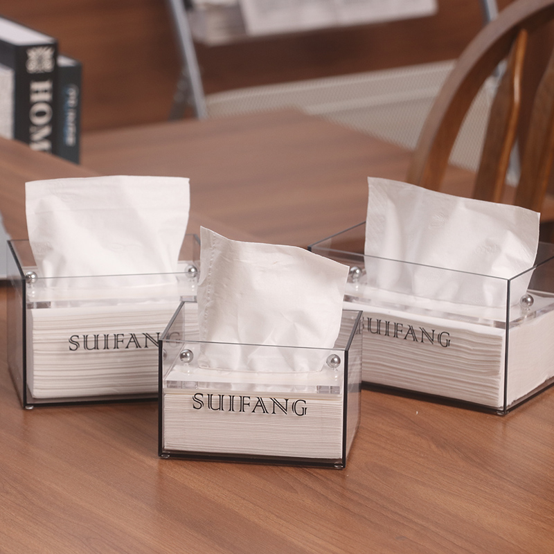 Toilet Paper Box Desktop Toilet Paper Box Creativity Home Fashion Minima Living Room Upscale Modern Style Transparent Dining Room Table